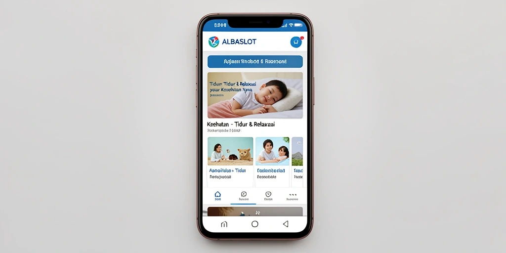 Antarmuka aplikasi ALBASLOT yang menenangkan dan mudah digunakan.