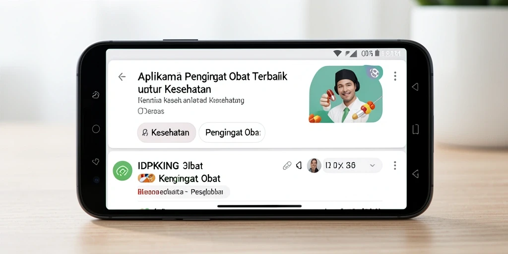 Antarmuka pengguna IDPKING yang sederhana dan intuitif untuk pengingat obat.