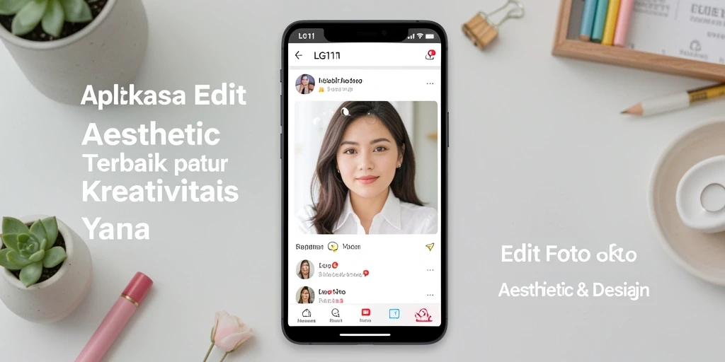 Antarmuka intuitif LG111 untuk edit foto aesthetic.