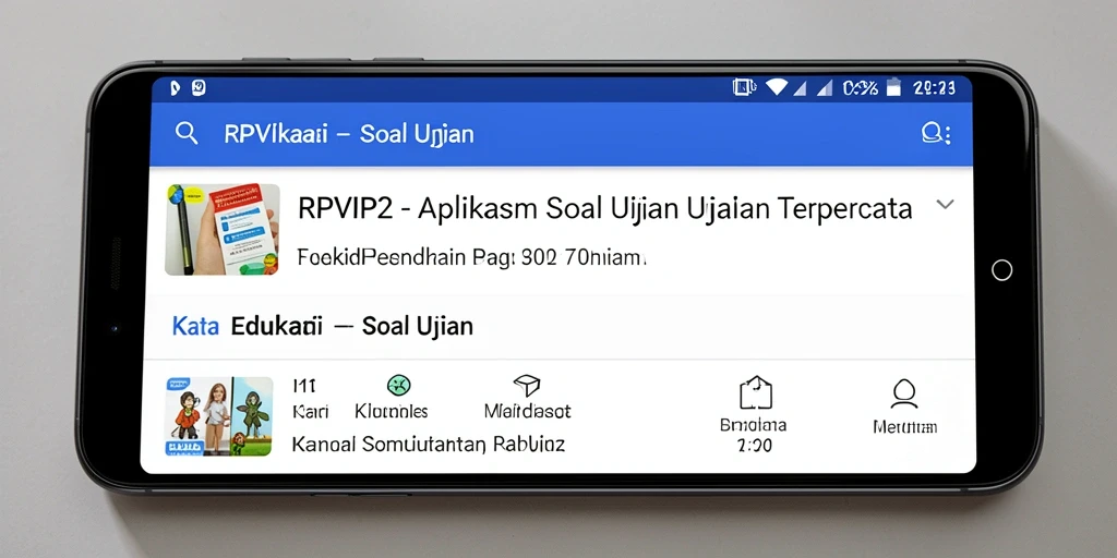 Tampilan antarmuka RPVIP2 yang user-friendly untuk Soal Ujian.
