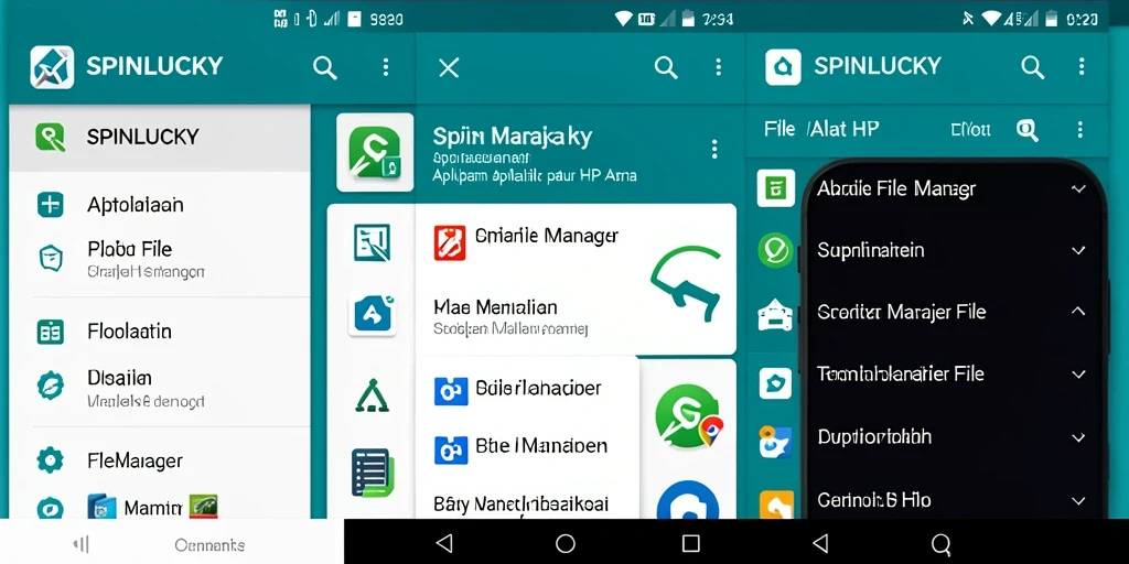 Tampilan antarmuka pengguna aplikasi SPINLUCKY yang ramah dan intuitif.