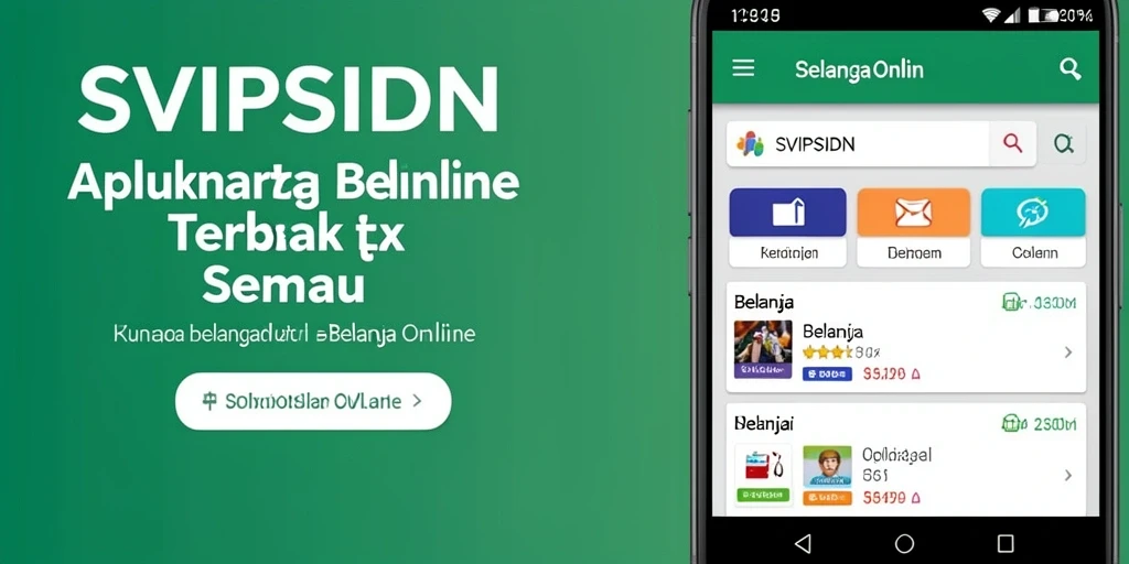 Antarmuka aplikasi SVIPSIDN yang ramah pengguna untuk belanja online.