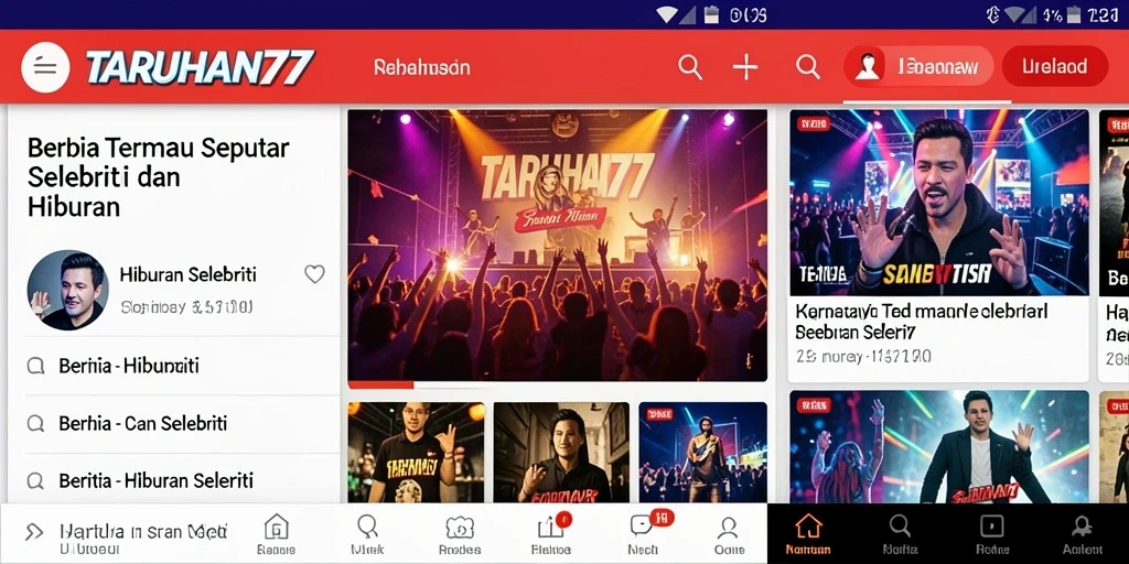 Tampilan antarmuka modern dan informatif dari TARUHAN77.